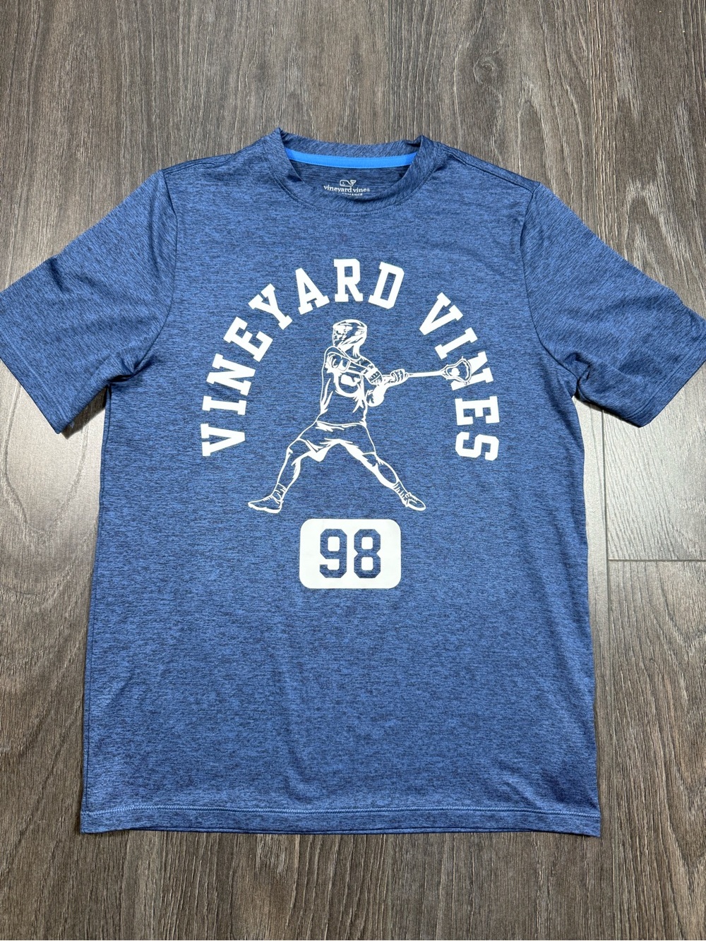 Vineyard Vines Blue Short-Sleeve Lacrosse Graphic Tee